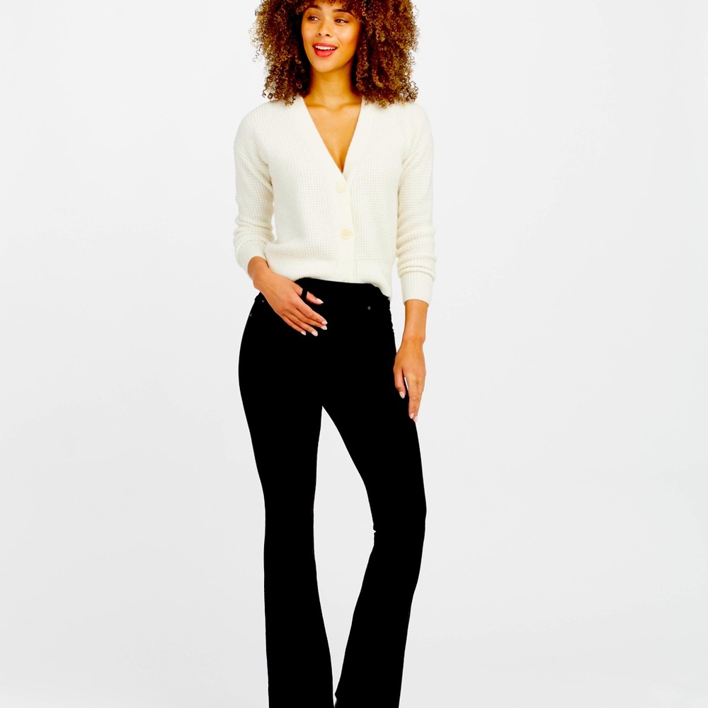 Spanx black flare denim pants XS